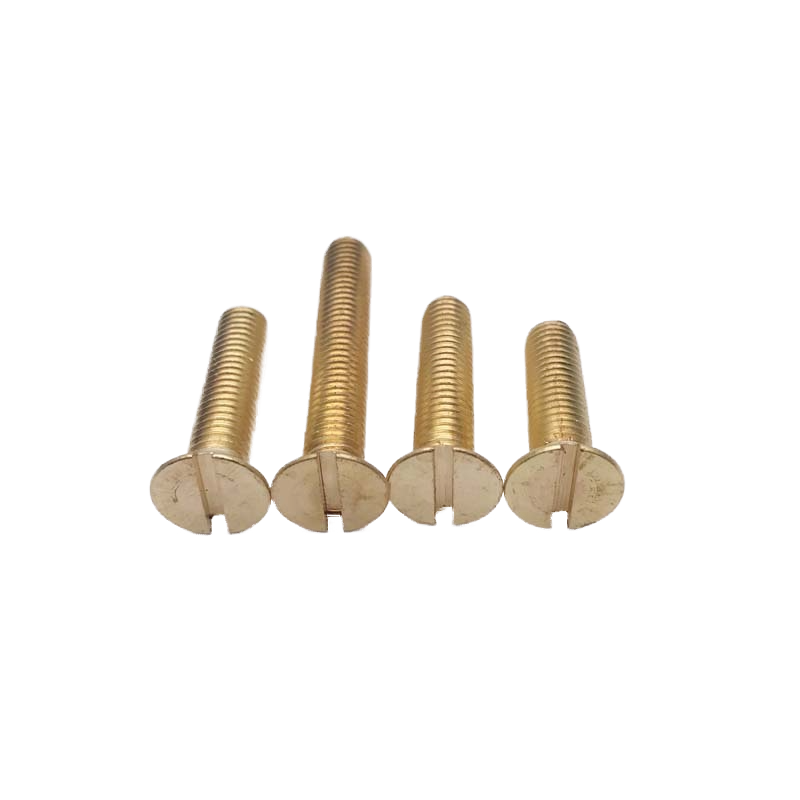 brass flat head slotted machine screw