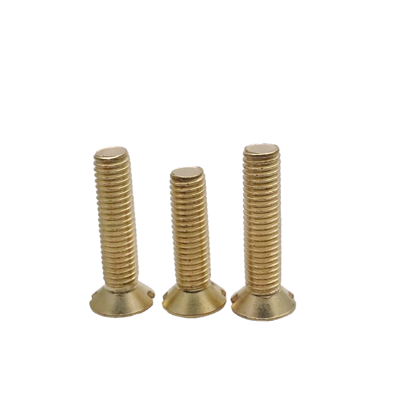 brass flat head slotted machine screw