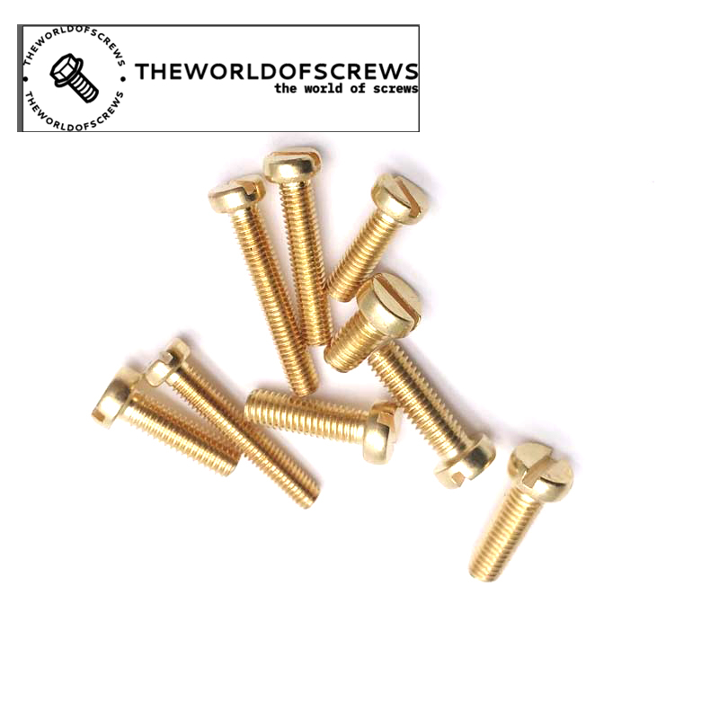 H62 brass cylindrical flat head slotted screws