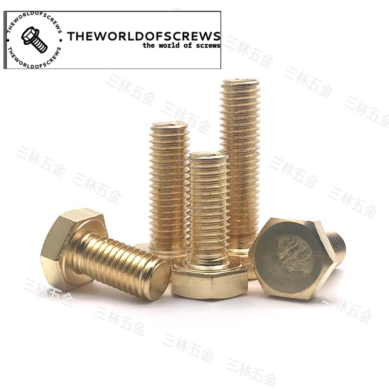 H62 brass American hex bolts screw ASME B18.2.1