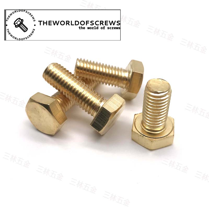 H62 brass hex screws bolts M4/M5 metric DIN933 