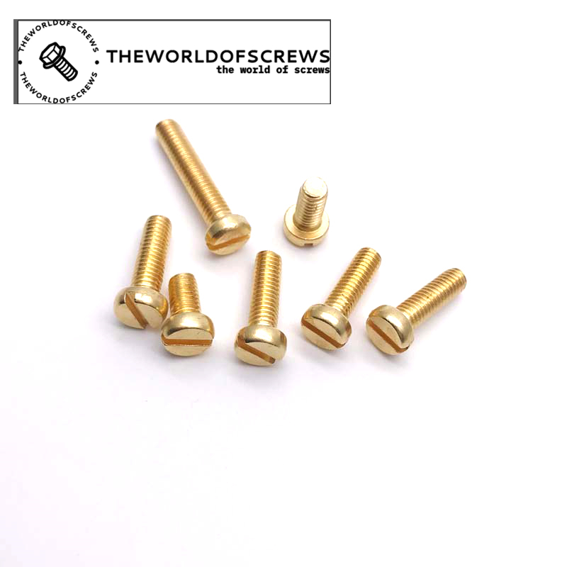 H62 brass cylindrical flat head slotted screws