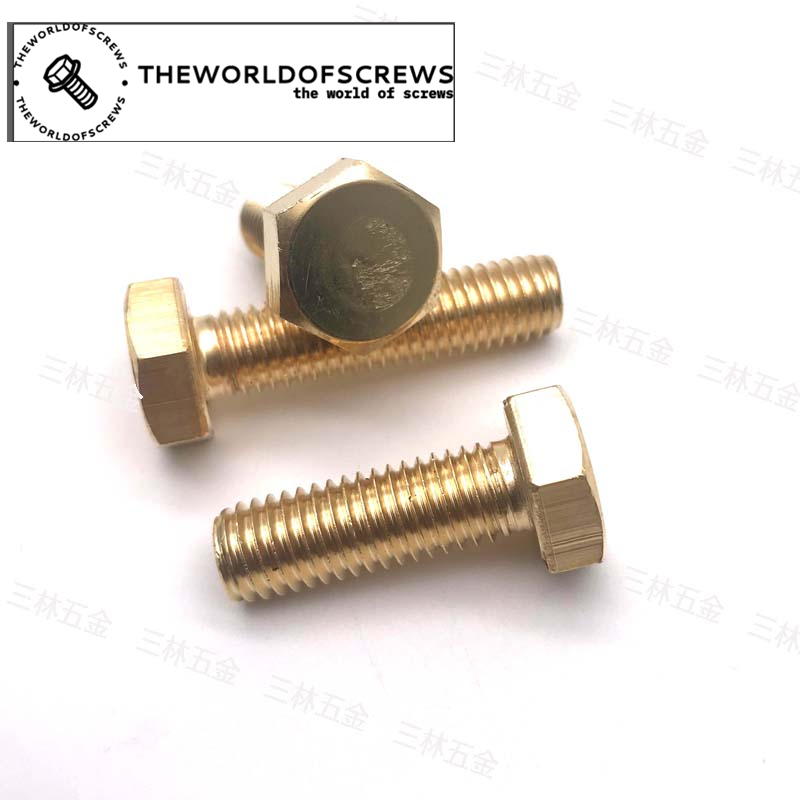 H62 brass American hex bolts screw ASME B18.2.1