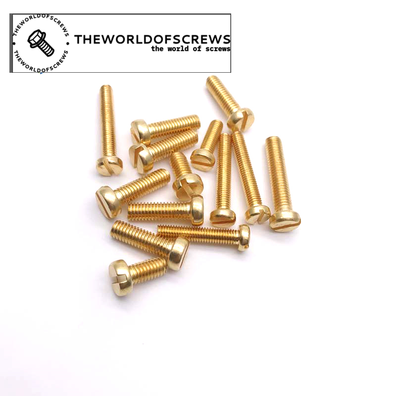 H62 brass cylindrical flat head slotted screws