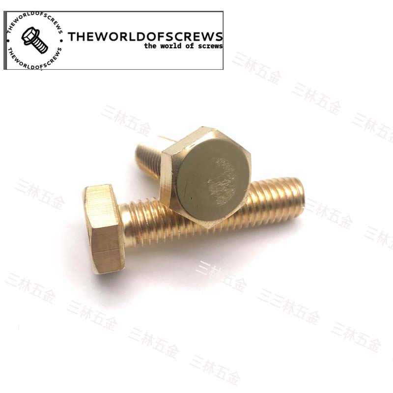 H62 brass American hex bolts screw ASME B18.2.1