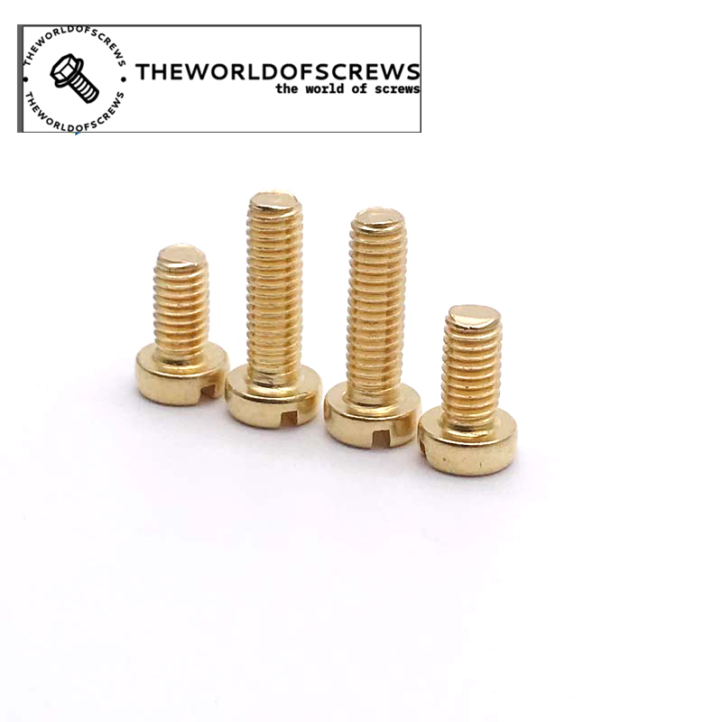 H62 brass cylindrical flat head slotted screws