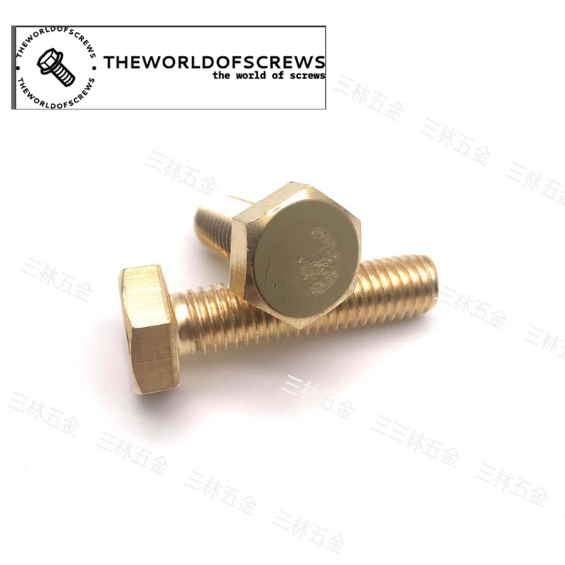 H62 brass hex screws bolts M4/M5 metric DIN933 