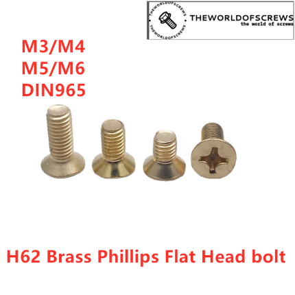 Brass Phillips Flat Head bolt Screw